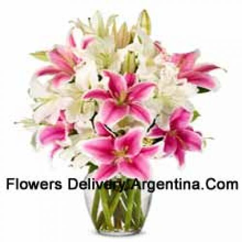 Dreamy White and Pink Lilies